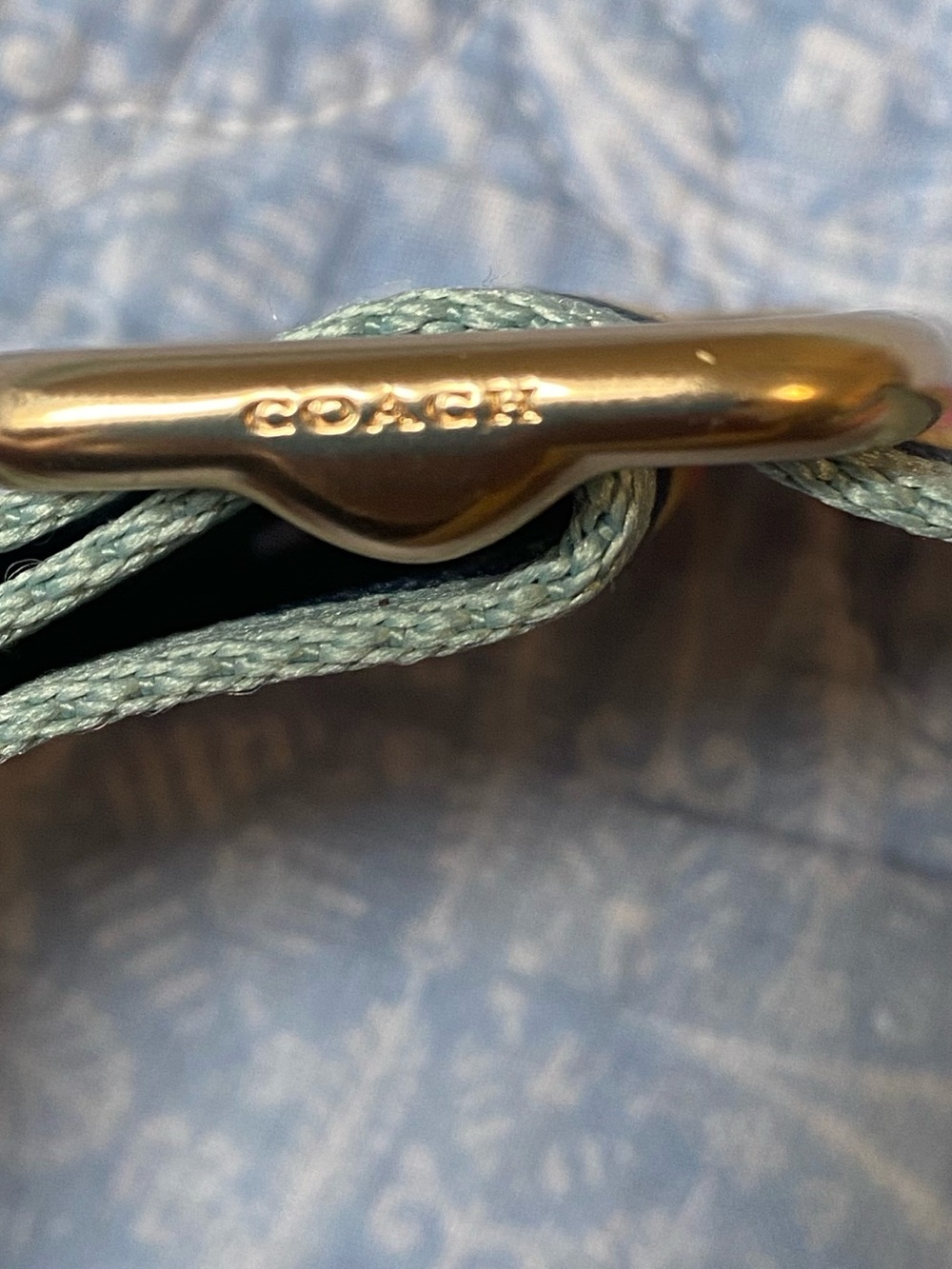 Coach Striped Rainbow strap with Gold Hardware - Picture 3 of 4